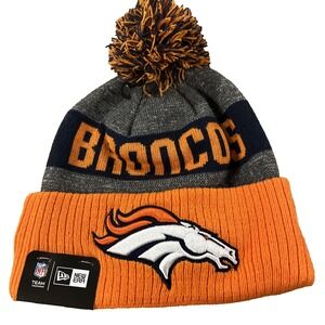 Denver Broncos Knit Winter Hat Beanie New Era Cap On Field Sideline NWT